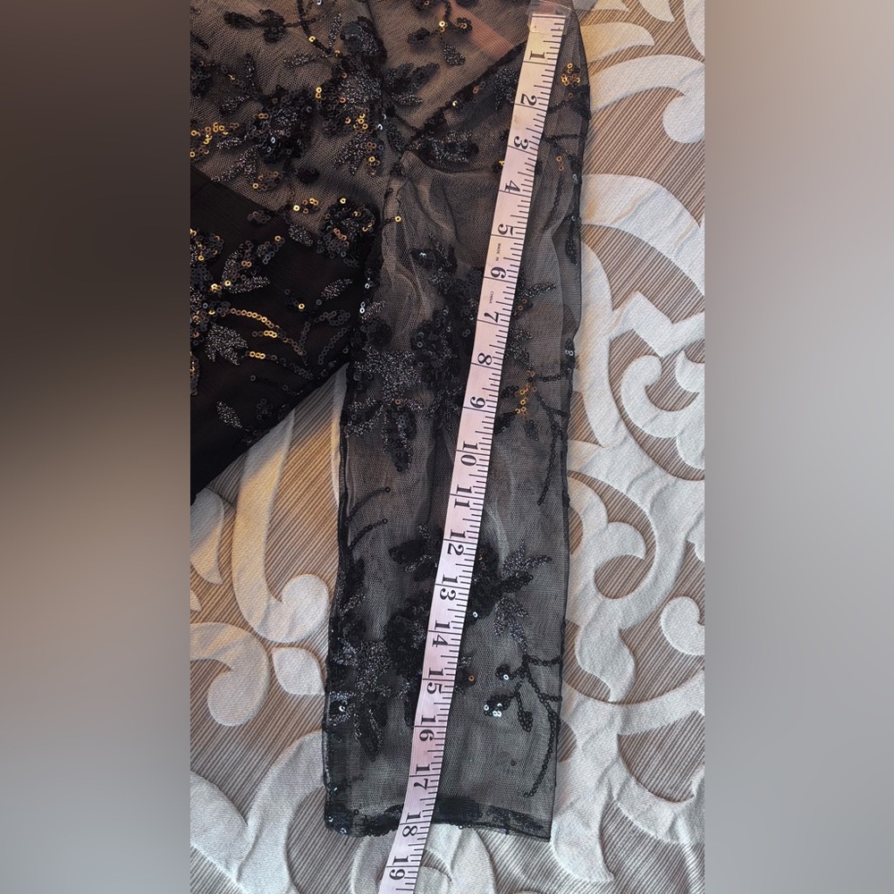 JJs House Black Floral Lace V-Neck Maxi Dress - Picture 9 of 12